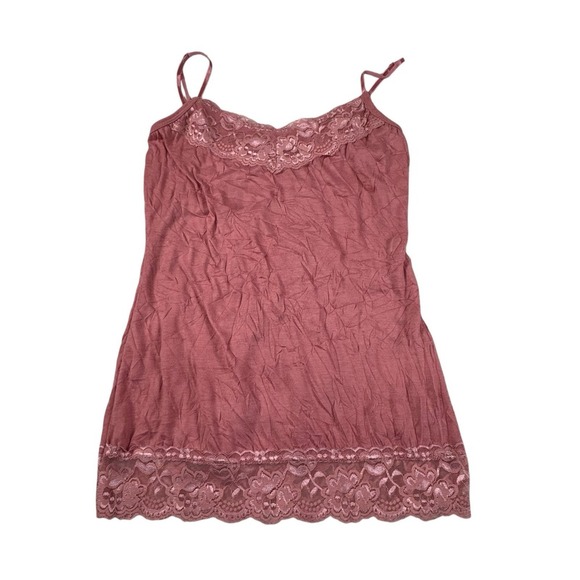 Maurices Tops - Vintage‎ Y2K Lace Cami Tank Small Pink Babydoll Bella Swan Maurice's